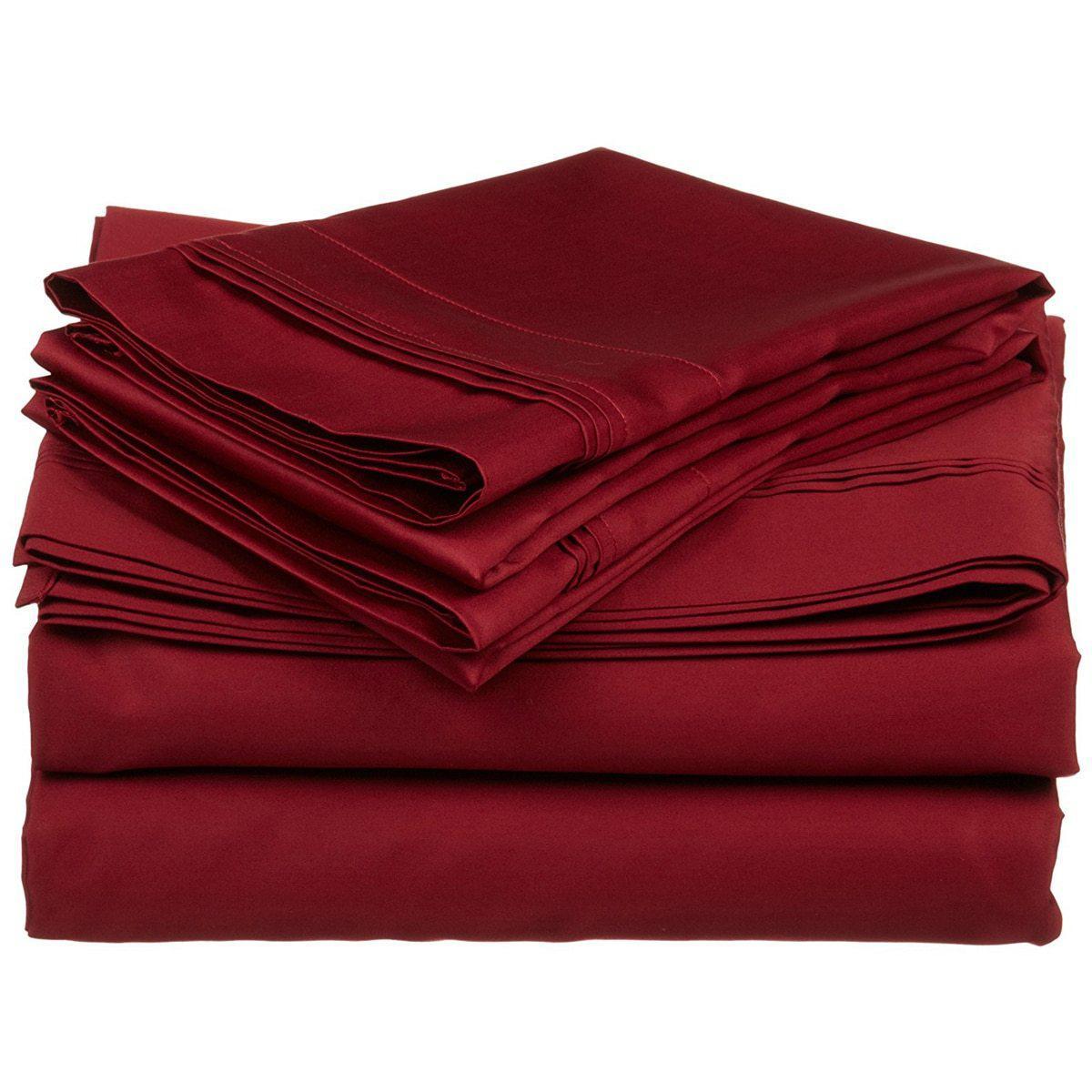 Triple Pleated 600 Thread Count 100% Egyptian Cotton Sateen Sheets