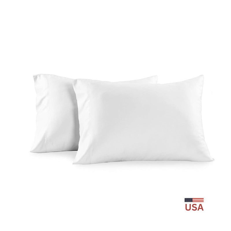 100% Cotton Sateen Pillowcases (Pair) - USA-Wholesale Beddings