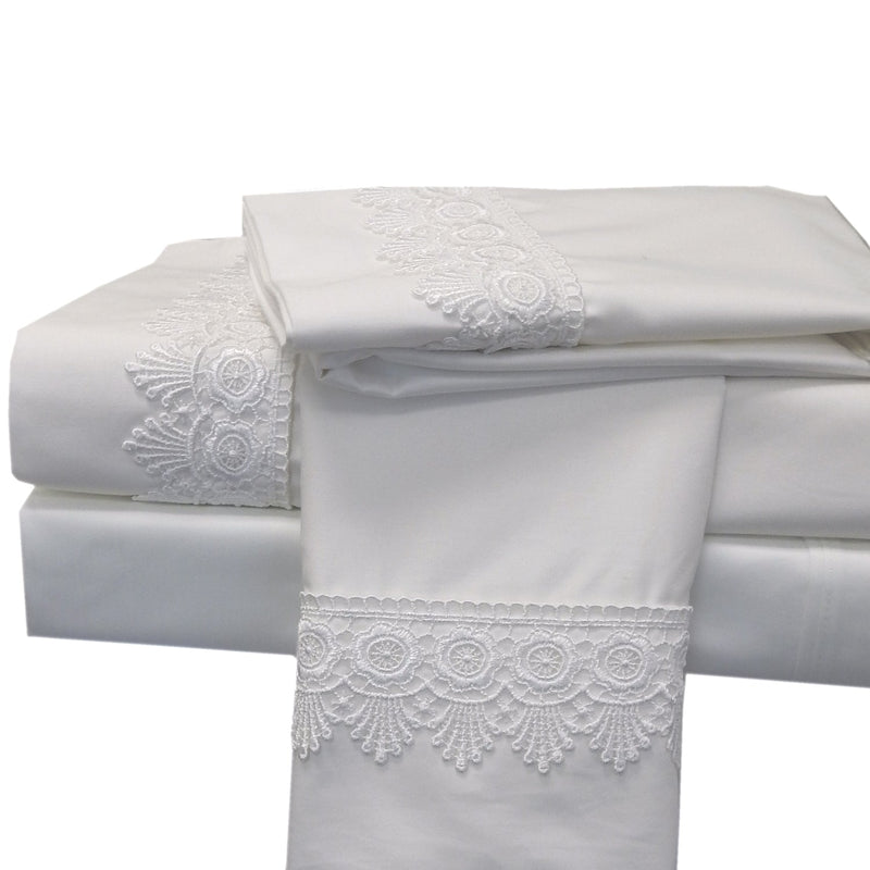 Alejandra Soft Cotton Embroidered Sheet Set - USA-Wholesale Beddings