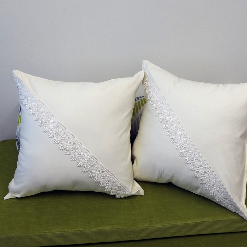 Alejandra Throw Pillow Covers (2PC) 18 X 18 Inches 100% Cotton Sateen-Wholesale Beddings