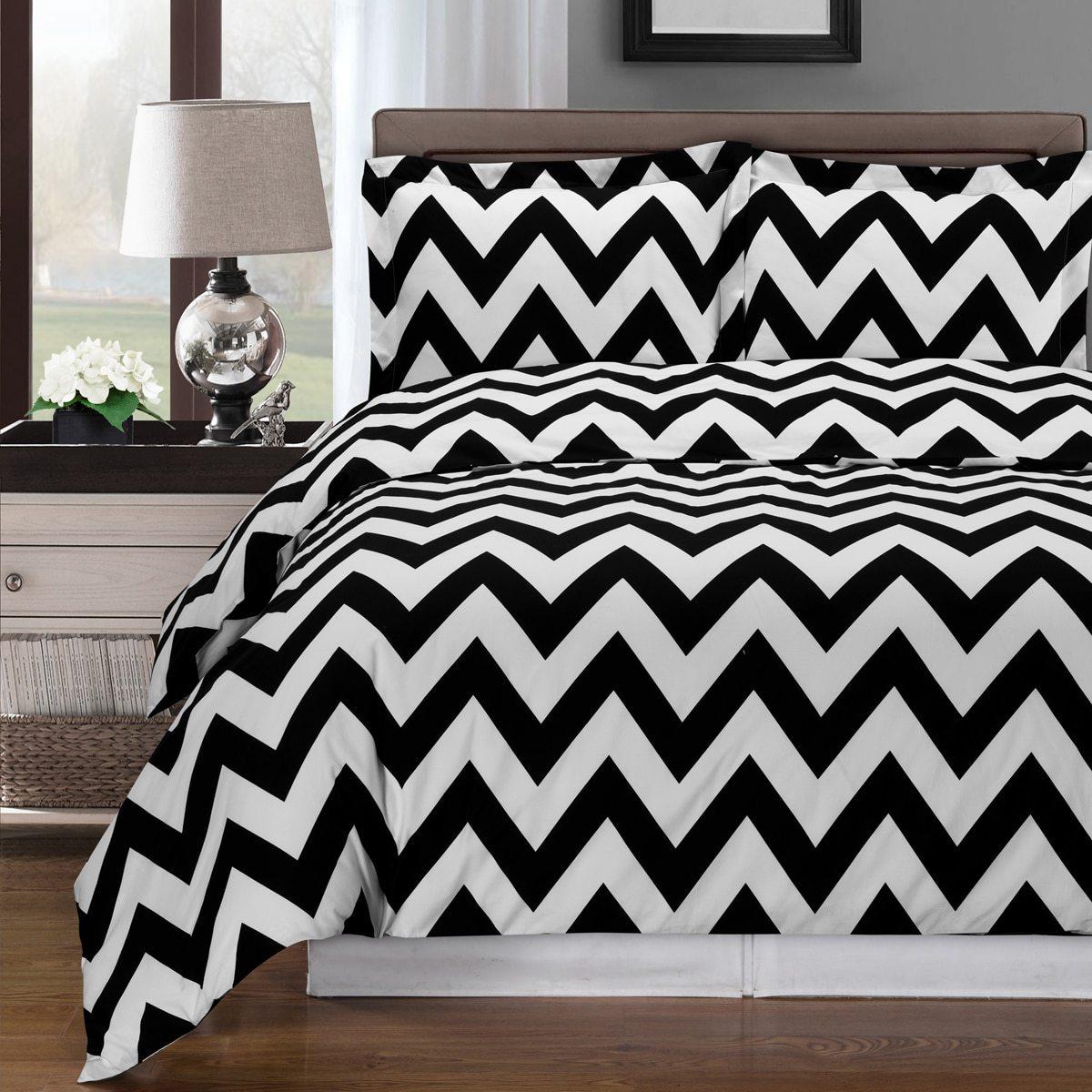 Custom Chevron Duvet Bedding Set-Personalized w/Monogram-Hot Pink-Aqua-Black buy and White-ANY COLORS-Daybed-Twin XL-Full/Queen-King-Size