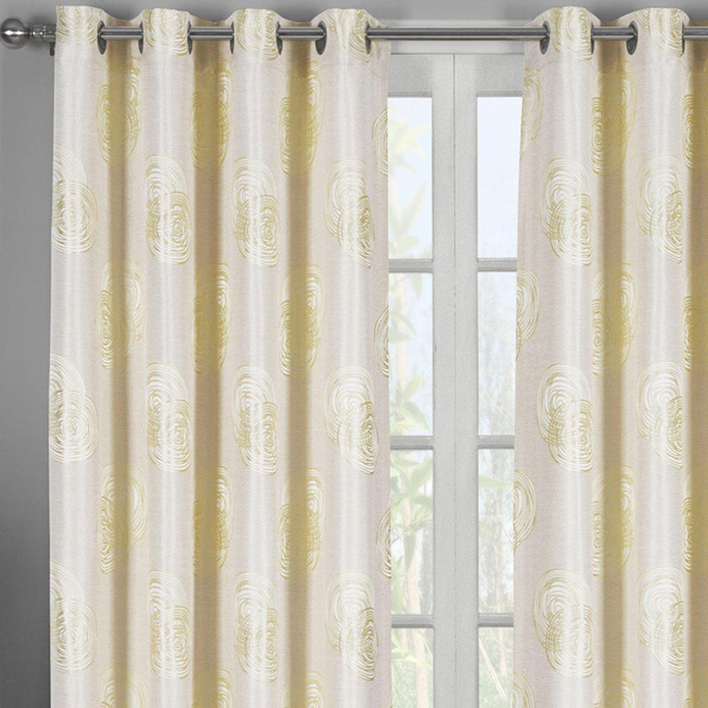 Lafayette Modern Abstract Jacquard Curtain Panels With Grommets ( Set of 2 Panels )-Wholesale Beddings