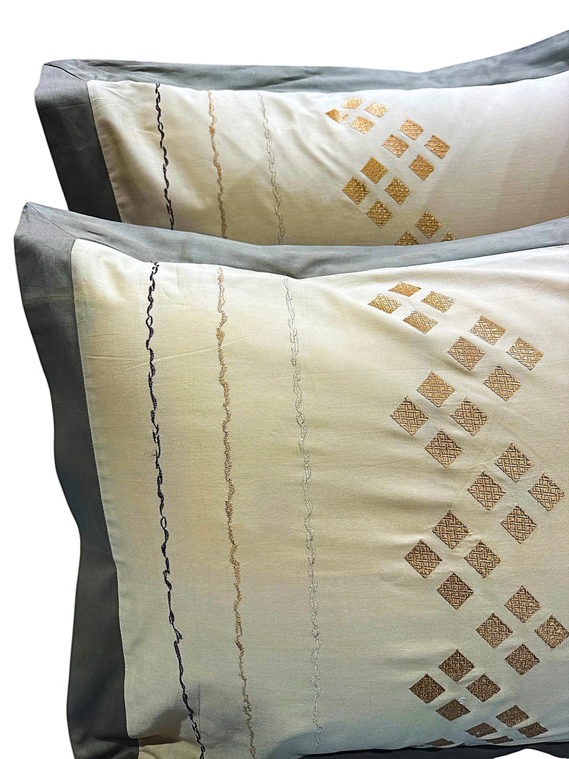 Lakewood Embroidered 100% Cotton 3-Piece Duvet Cover Sets-Wholesale Beddings