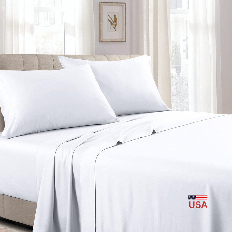 Low Profile (7-10 inches ) 100% Cotton Sateen Sheet Set - USA-Wholesale Beddings