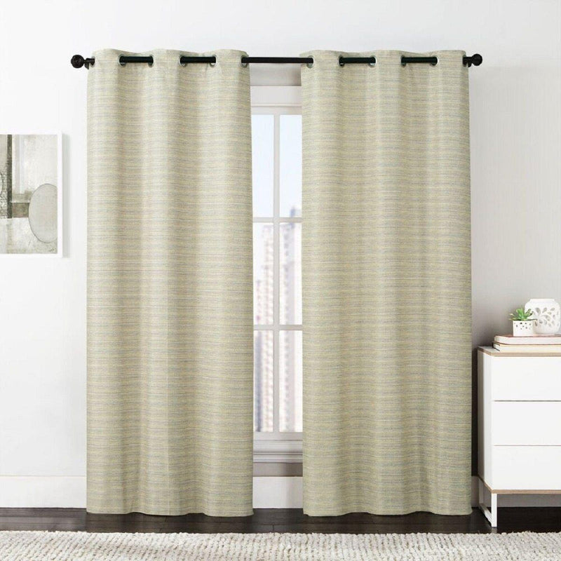 Manor Printed Thermal Grommet Room Darkening Curtain Panels 76”Wx84”L(Set of 2)-Wholesale Beddings