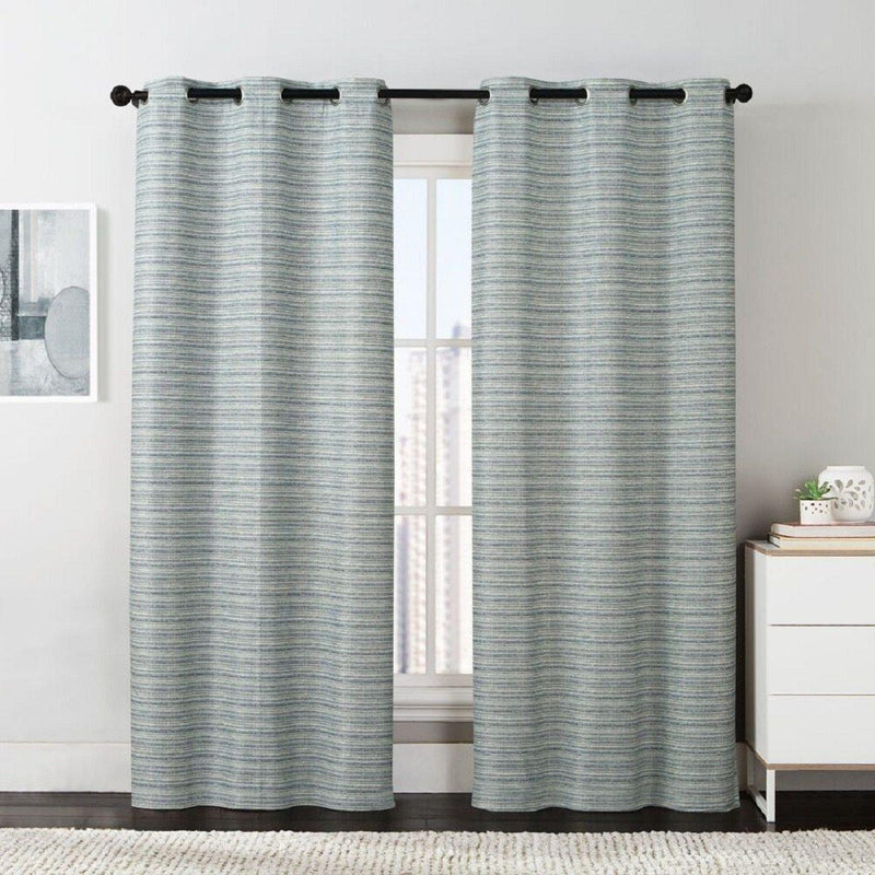 Manor Printed Thermal Grommet Room Darkening Curtain Panels 76”Wx84”L(Set of 2)-Wholesale Beddings