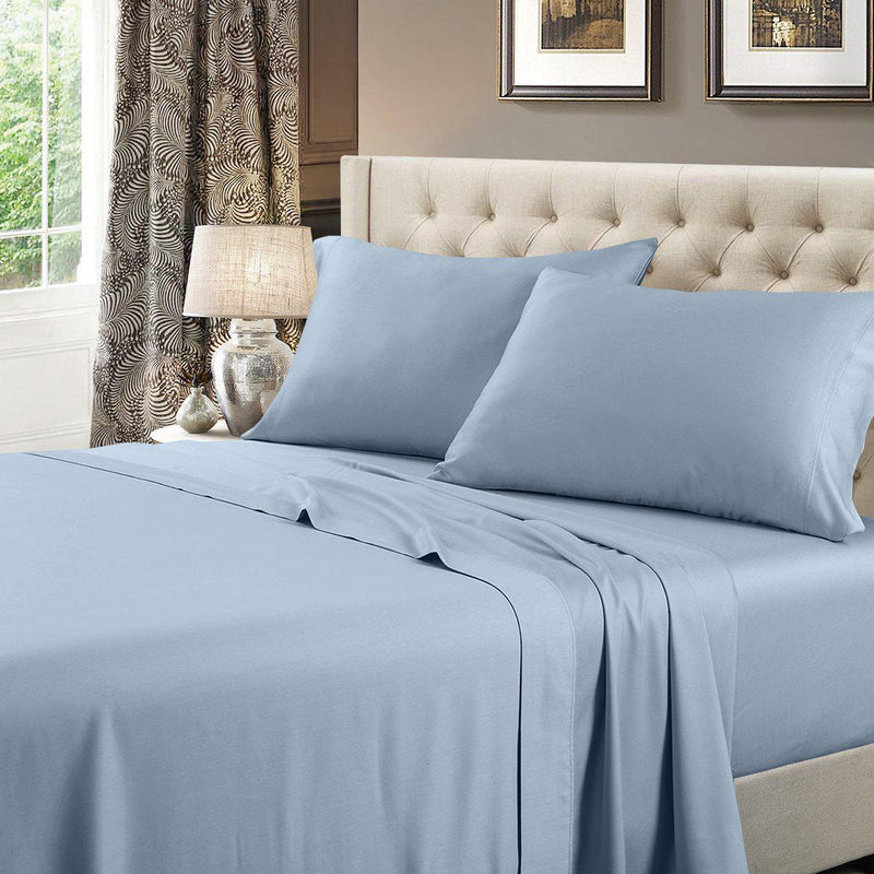 Texas King (80" X 98" Bed) Sheet Set 608 Soft Cotton Sateen Made in USA-Wholesale Beddings