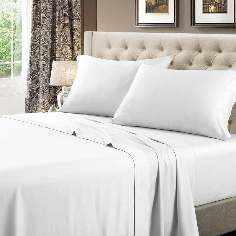 Texas King (80" X 98" Bed) Sheet Set 608 Soft Cotton Sateen Made in USA-Wholesale Beddings