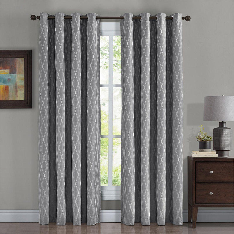 100% Blackout Curtain Jacquard Thermal Insulated Victoria Panels ( Set Of 2)-Wholesale Beddings