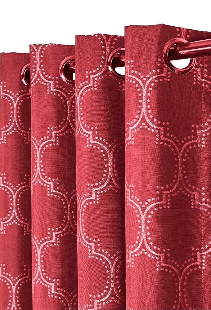 100% Blackout Curtain Panels Alana - Woven Jacquard Triple Pass Thermal Insulated (Set of 2 Panels)-Wholesale Beddings