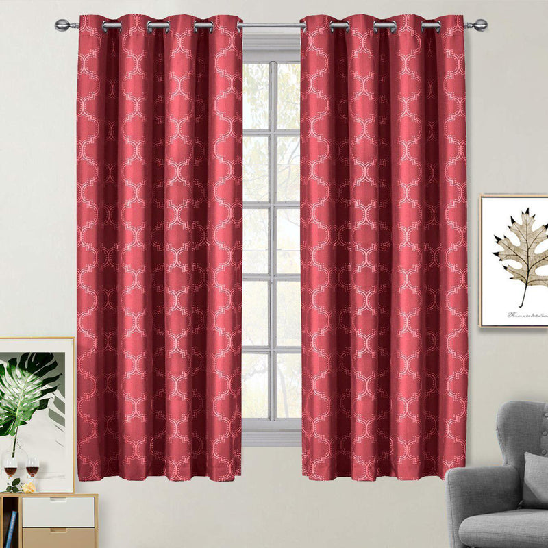 100% Blackout Curtain Panels Alana - Woven Jacquard Triple Pass Thermal Insulated (Set of 2 Panels)-Wholesale Beddings