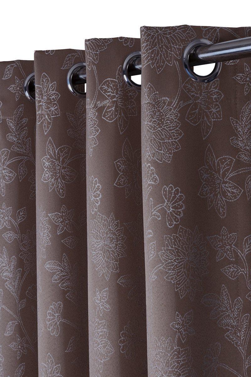 100% Blackout Curtain Panels Fannie - Woven Jacquard Triple Pass Thermal Insulated (Set of 2 Panels)-Wholesale Beddings