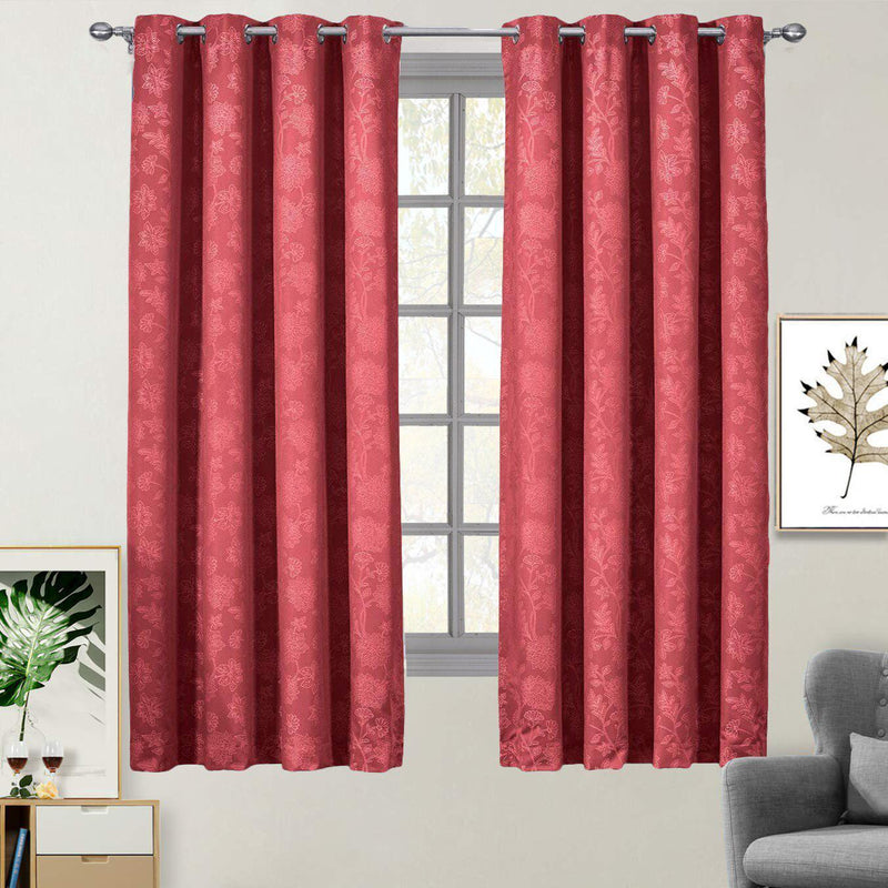 100% Blackout Curtain Panels Fannie - Woven Jacquard Triple Pass Thermal Insulated (Set of 2 Panels)-Wholesale Beddings