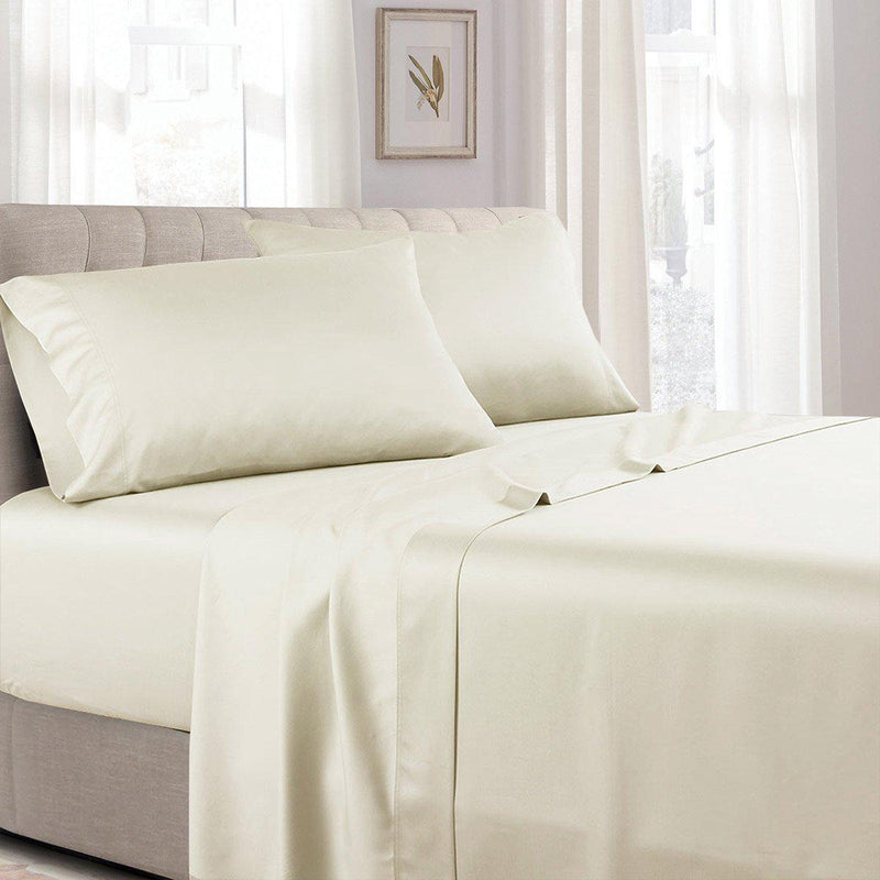 100% Long-Staple Cotton Sateen Sheets 300 Thread Count Solid Bed Sheets Sets-Wholesale Beddings