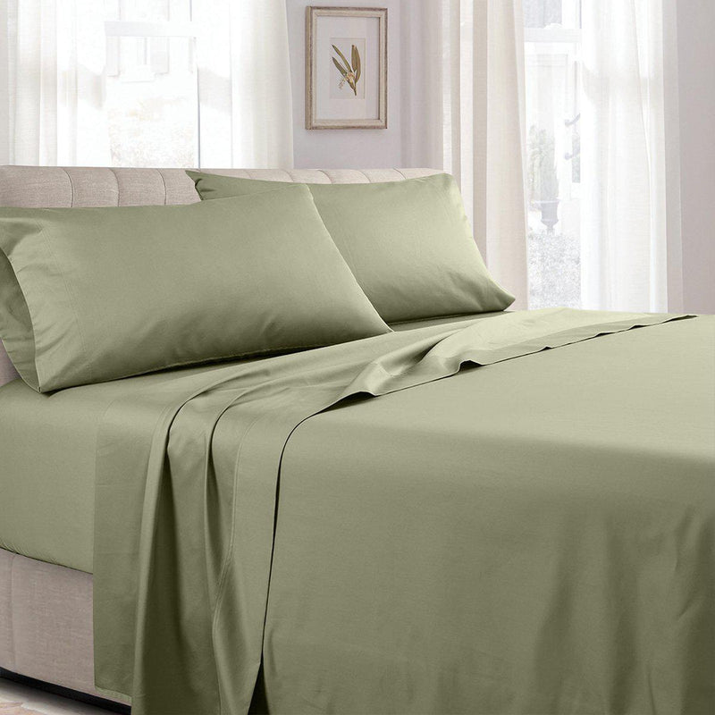 100% Long-Staple Cotton Sateen Sheets 300 Thread Count Solid Bed Sheets Sets-Wholesale Beddings