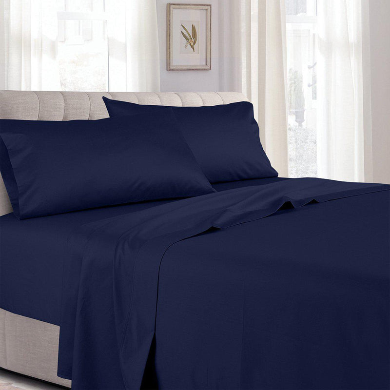 100% Long-Staple Cotton Sateen Sheets 300 Thread Count Solid Bed Sheets Sets-Wholesale Beddings