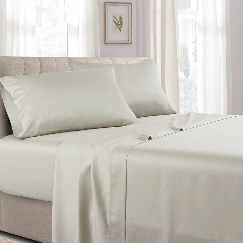 100% Long-Staple Cotton Sateen Sheets 300 Thread Count Solid Bed Sheets Sets-Wholesale Beddings