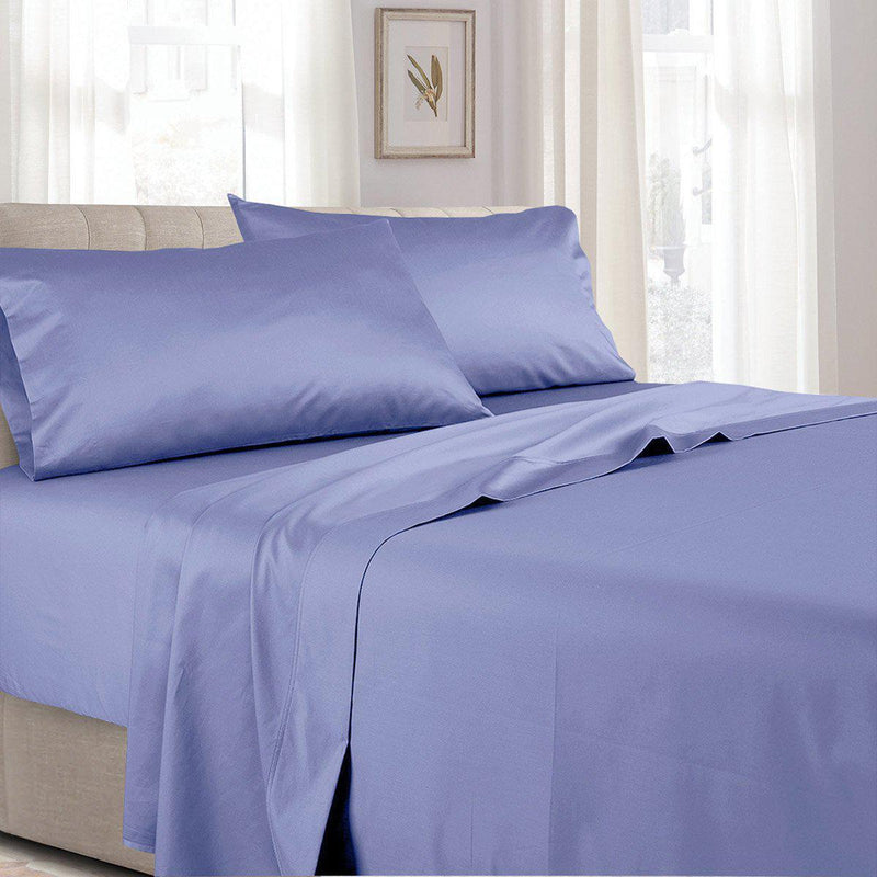 100% Long-Staple Cotton Sateen Sheets 300 Thread Count Solid Bed Sheets Sets-Wholesale Beddings