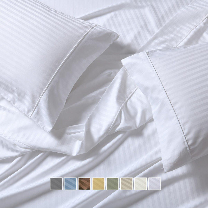 650 Thread Count Damask Striped Sheets-Wholesale Beddings