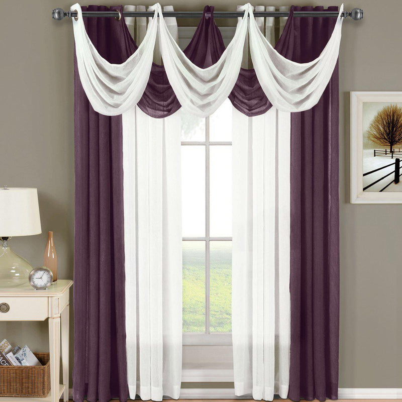 Abri Grommet Crushed Sheer Window Treatment (Single)-Wholesale Beddings