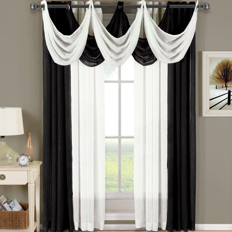 Abri Grommet Crushed Sheer Window Treatment (Single)-Wholesale Beddings