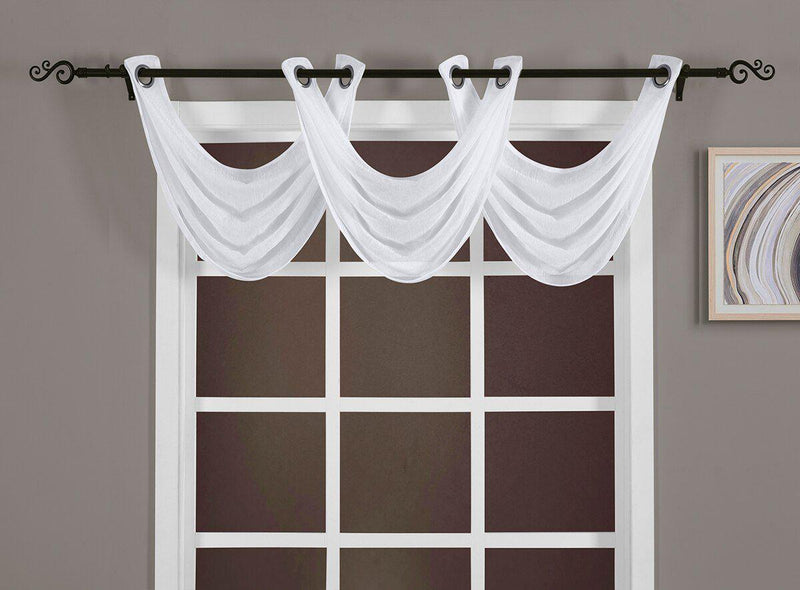 Abri Grommet Crushed Sheer Window Treatment (Single)-Wholesale Beddings