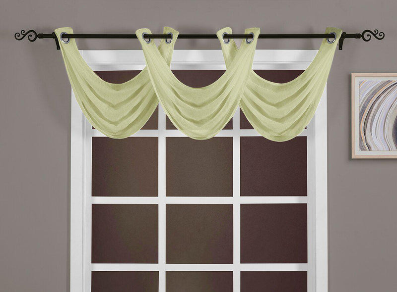 Abri Grommet Crushed Sheer Window Treatment (Single)-Wholesale Beddings