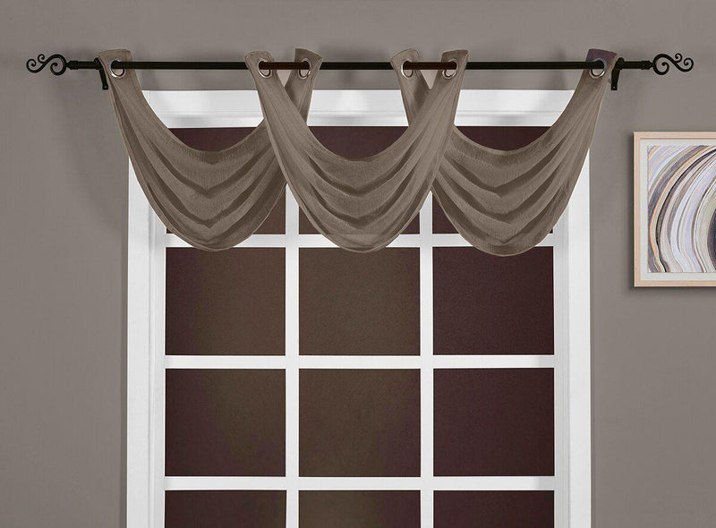 Abri Grommet Crushed Sheer Window Treatment (Single)-Wholesale Beddings