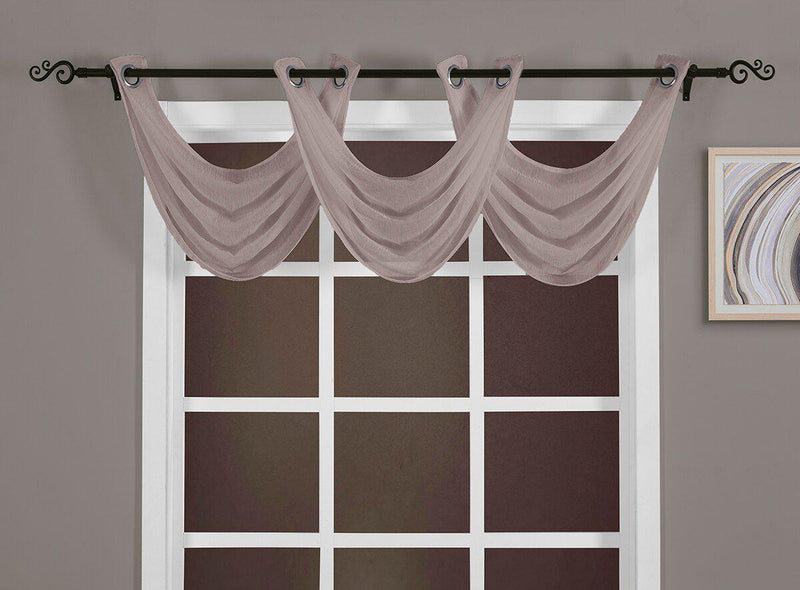 Abri Grommet Crushed Sheer Window Treatment (Single)-Wholesale Beddings