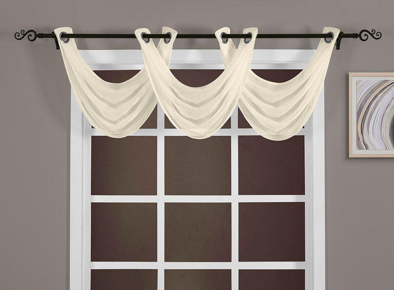 Abri Grommet Crushed Sheer Window Treatment (Single)-Wholesale Beddings