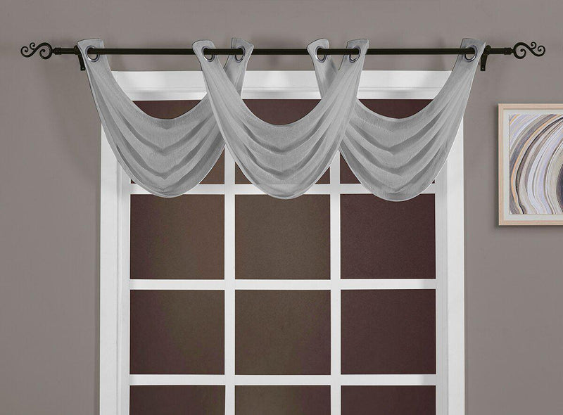 Abri Grommet Crushed Sheer Window Treatment (Single)-Wholesale Beddings