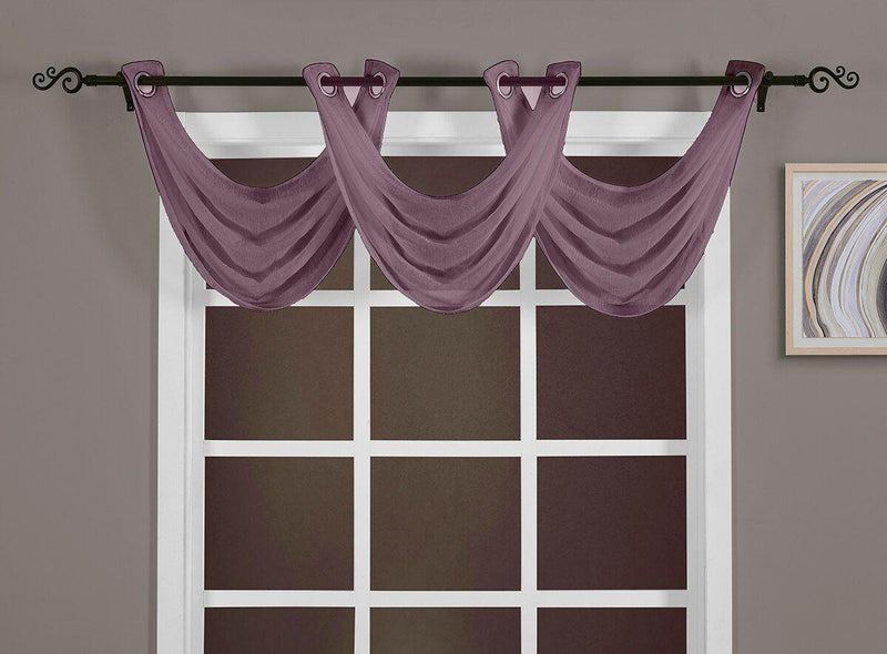 Abri Grommet Crushed Sheer Window Treatment (Single)-Wholesale Beddings