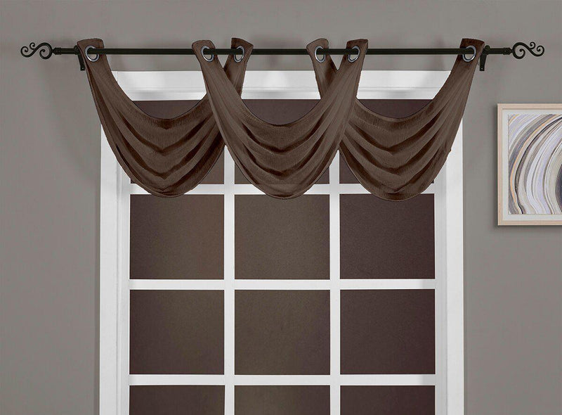 Abri Grommet Crushed Sheer Window Treatment (Single)-Wholesale Beddings