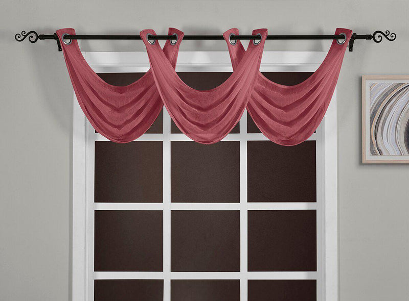 Abri Grommet Crushed Sheer Window Treatment (Single)-Wholesale Beddings