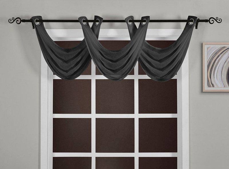 Abri Grommet Crushed Sheer Window Treatment (Single)-Wholesale Beddings