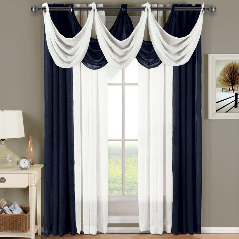 Abri Grommet Crushed Sheer Window Treatment (Single)-Wholesale Beddings