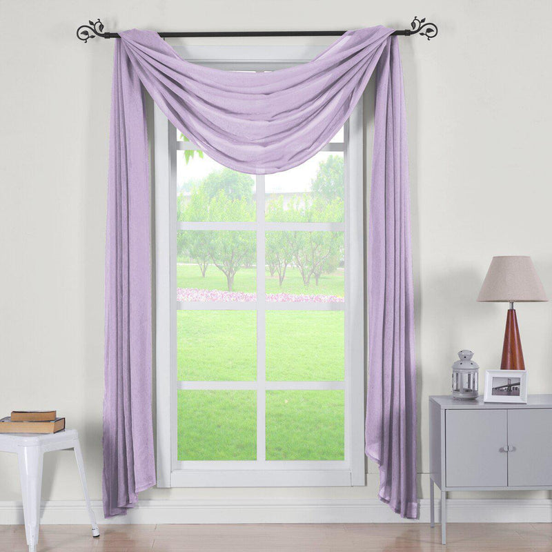 Abri Rod Pocket Crushed Sheer Curtain Panel (Single)-Wholesale Beddings