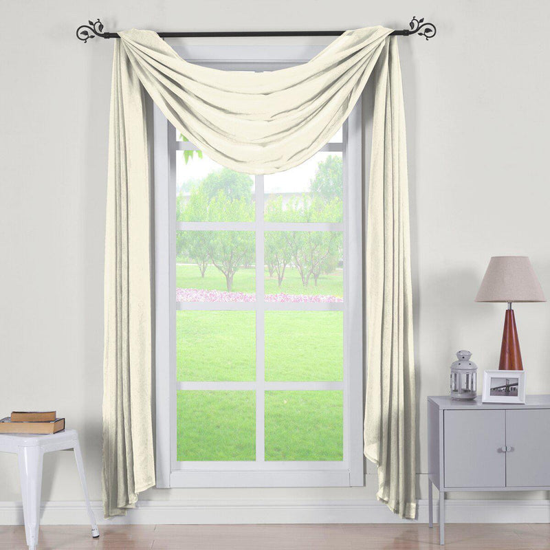 Abri Rod Pocket Crushed Sheer Curtain Panel (Single)-Wholesale Beddings