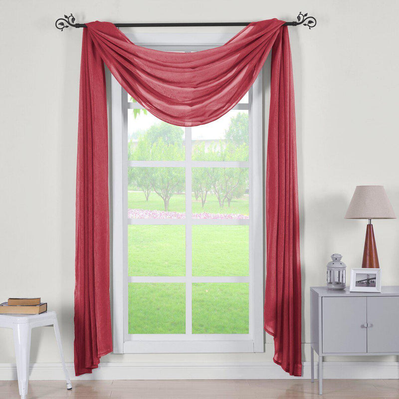 Abri Rod Pocket Crushed Sheer Curtain Panel (Single)-Wholesale Beddings