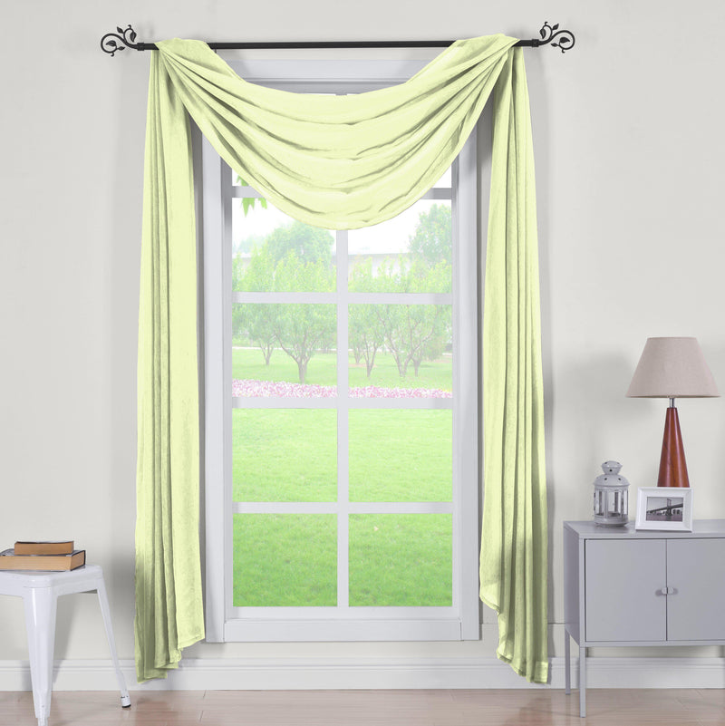 Abri Rod Pocket Crushed Sheer Curtain Panel (Single)-Wholesale Beddings