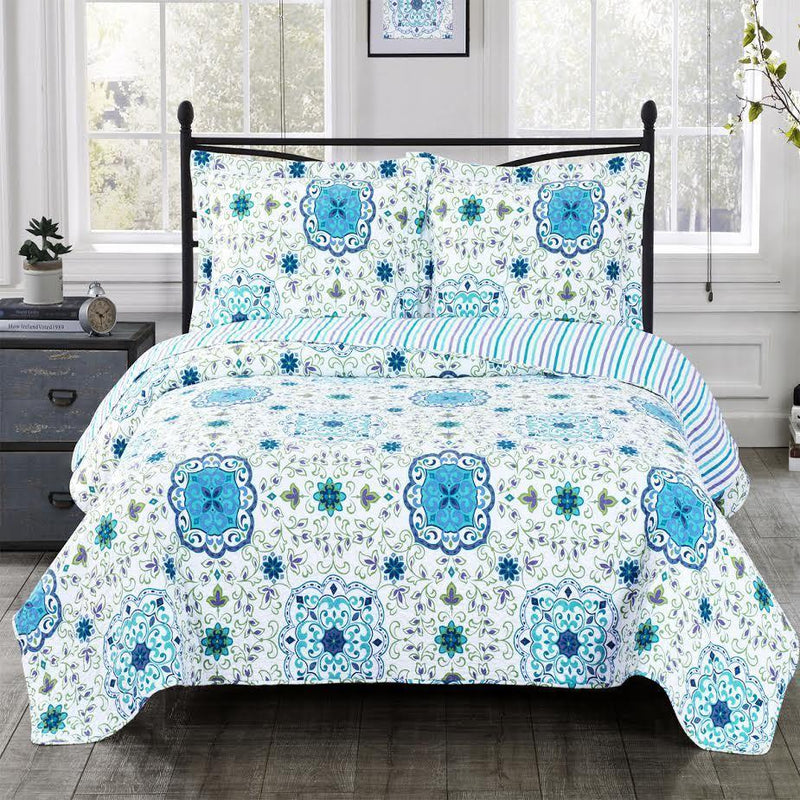 Arielle Wrinkle-Free Quilts Oversized In Twin, Queen or King Quilt Sets-Wholesale Beddings