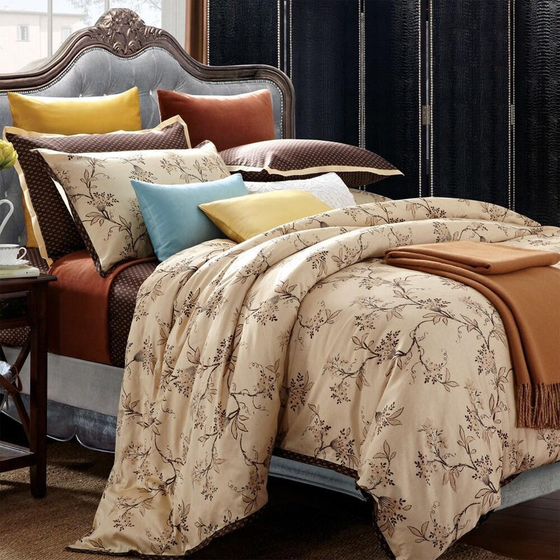 Asian Garden 7 Piece Cotton Duvet Cover Set-Wholesale Beddings