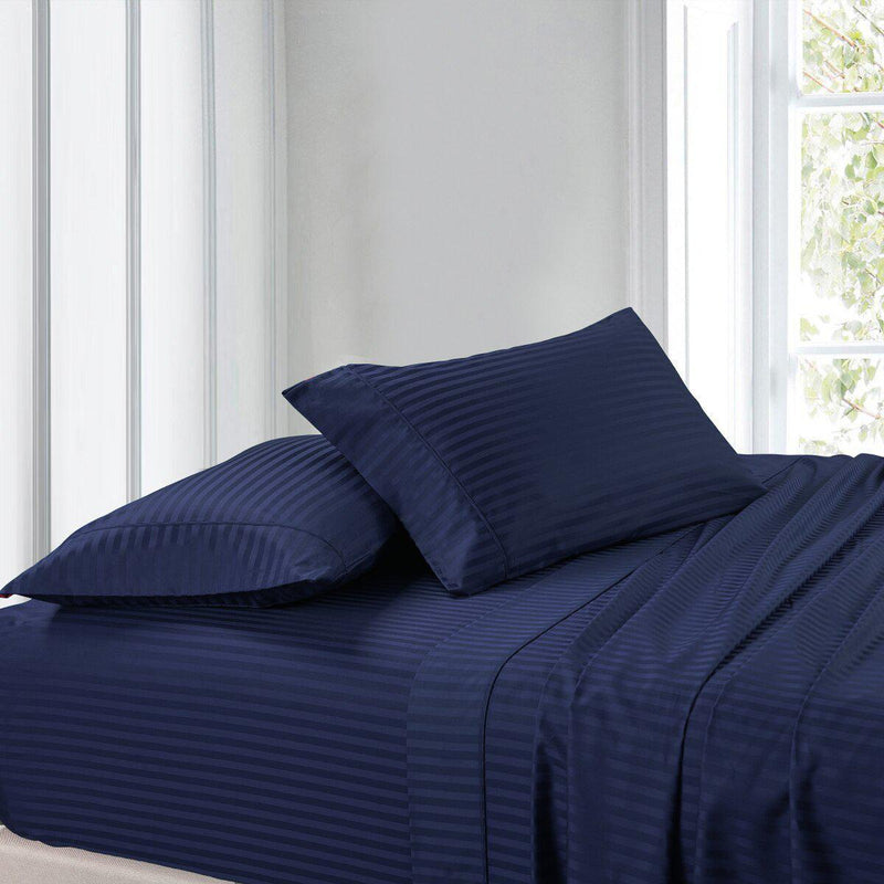 Attached Striped Waterbed Sheets 300 Thread Count 100-Percent cotton-Wholesale Beddings