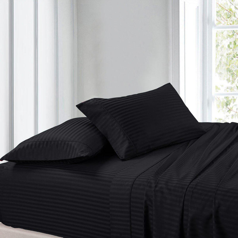 Attached Striped Waterbed Sheets 300 Thread Count 100-Percent cotton-Wholesale Beddings