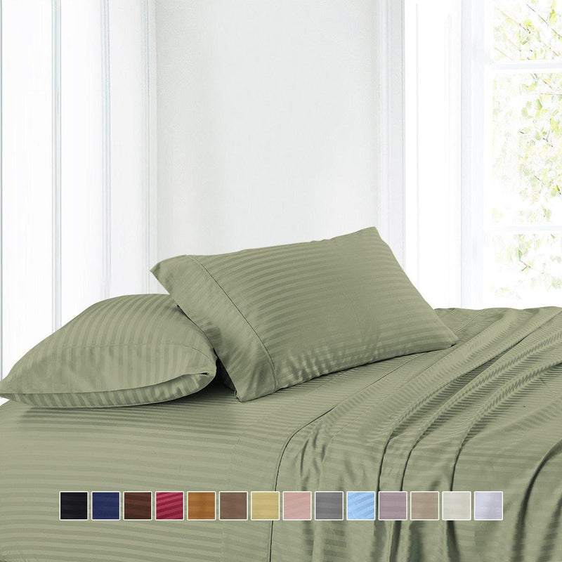 Attached Striped Waterbed Sheets 300 Thread Count 100-Percent cotton-Wholesale Beddings