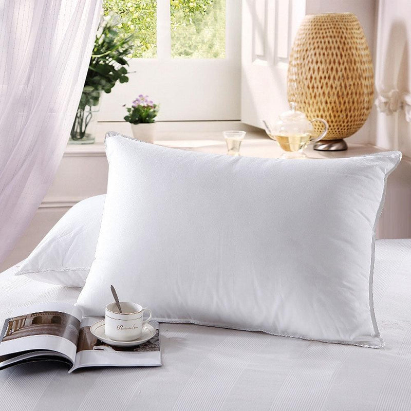 Down Pillows 500 Thread Count Neck Support Pillow (Single)-Wholesale Beddings