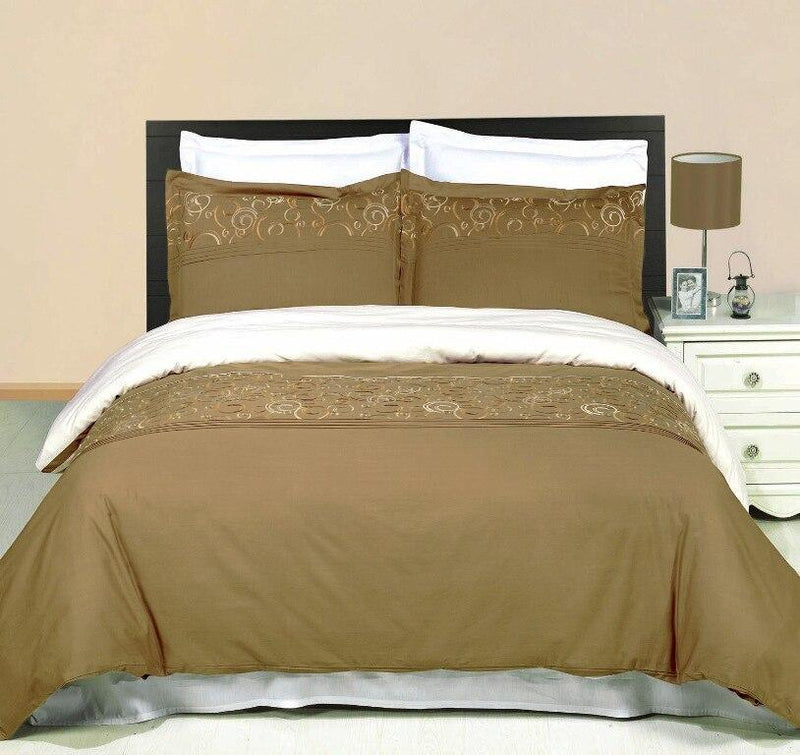 Geneva Embroidered 3-Piece Duvet Set-Wholesale Beddings