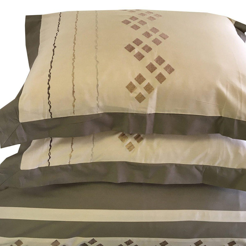 Lakewood Embroidered 100% Cotton 3-Piece Duvet Cover Sets-Wholesale Beddings