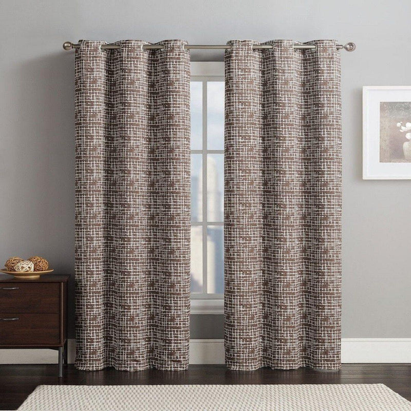 Lenox Thermal Room-Darkening Grommet Top Curtain Panels (Set of 2)-Wholesale Beddings