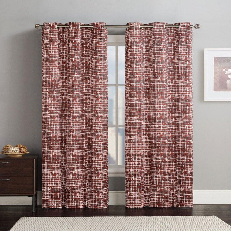 Lenox Thermal Room-Darkening Grommet Top Curtain Panels (Set of 2)-Wholesale Beddings